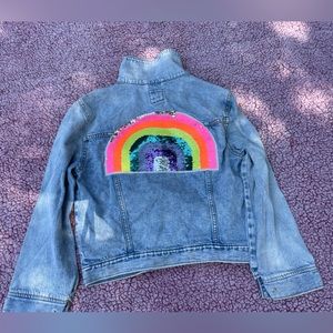 Gap girls XXL sequins Jean jacket
